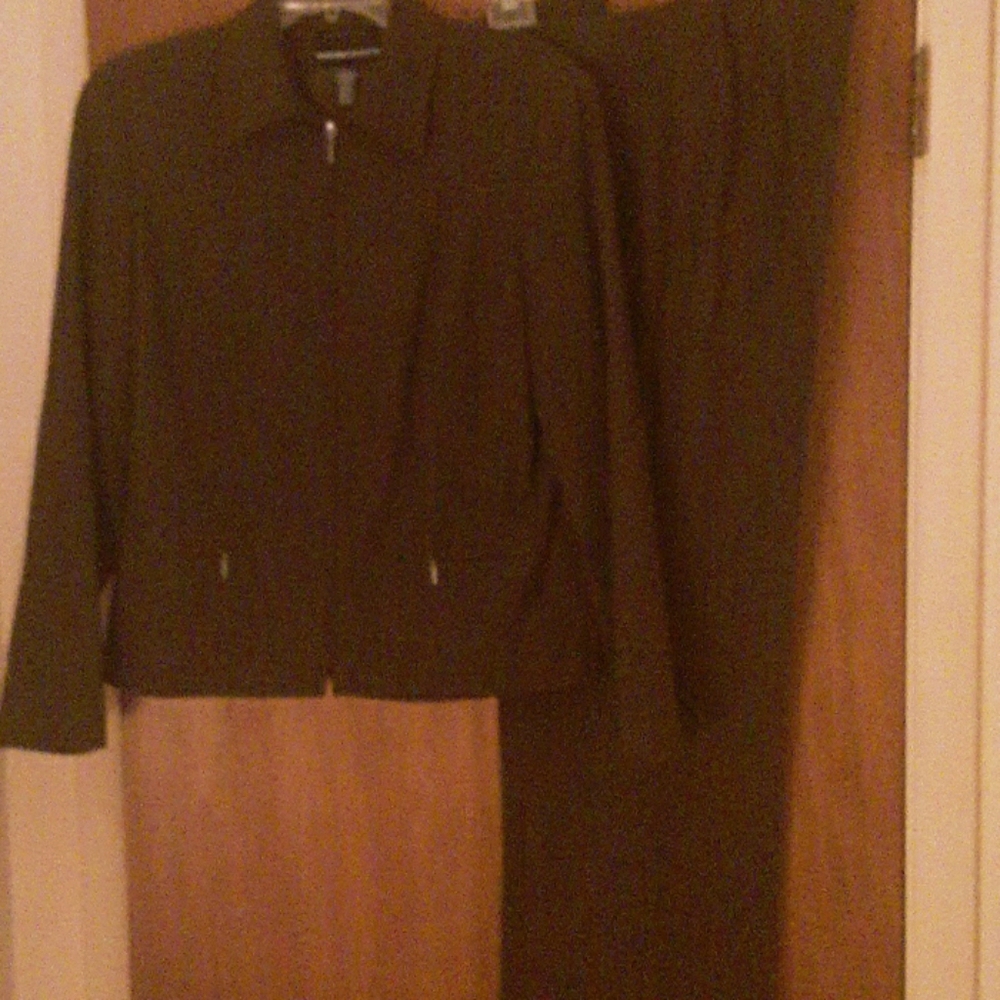 Dark Brown Polyester/Rayon/Wool/Spandex Suit